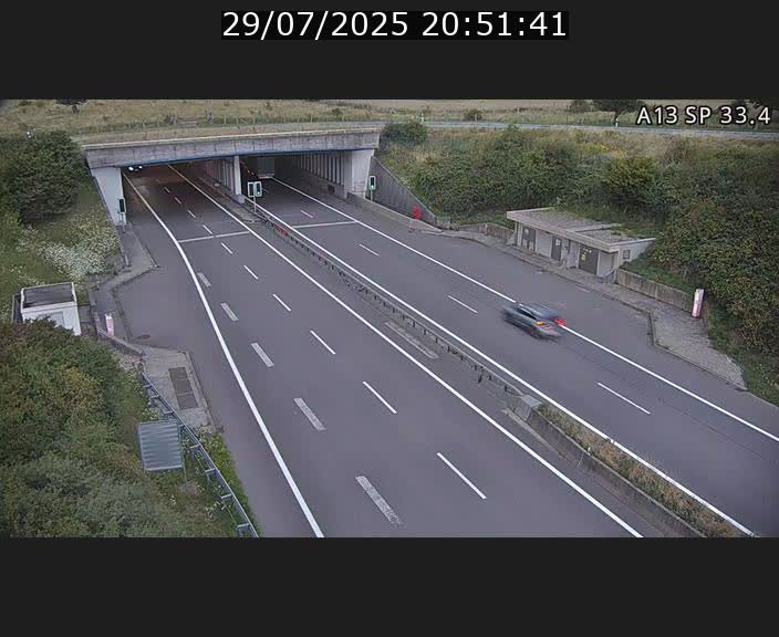 Webcam trafic sur A13 à hauteur d'Altwies en direction de Mondorf-les-bains et en provenance de l'Allemagne