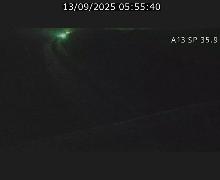 Webcam trafic sur A13 à l'entrée ouest du tunnel Markusbierg à Remerschen. Vue orientée vers Mondorf-les-Bains.