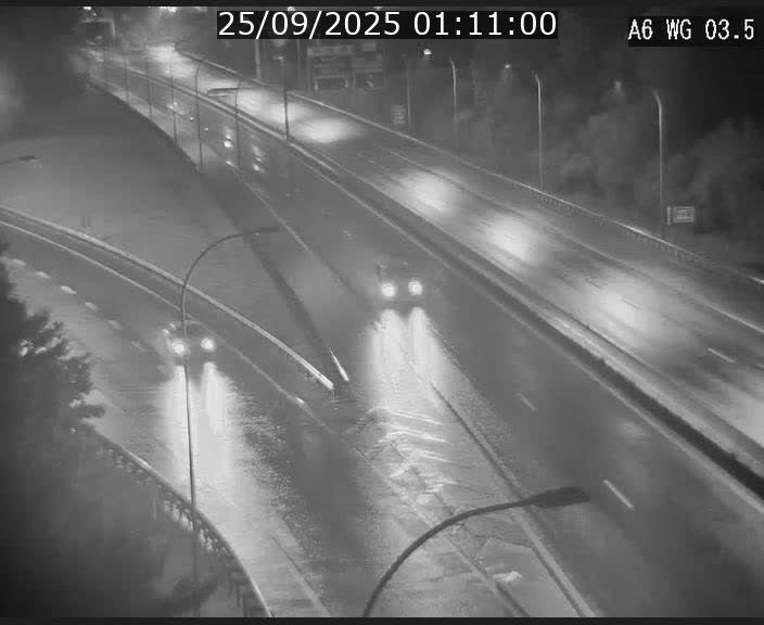 Traffic live webcam Luxembourg - Croix de Cessange - A6 - BK 3.5 - direction France/Allemagne