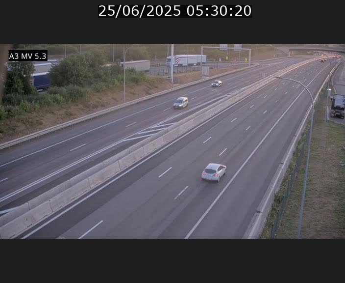 Webcam à l'Aire de Berchem au Luxembourg sur l'A3. Vue orientée vers la France
