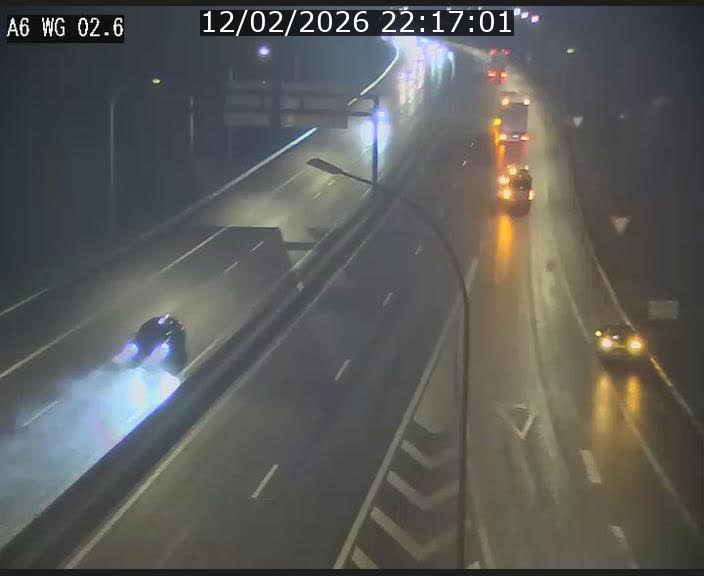 Traffic live webcam Luxembourg Croix de Cessange - A6 - BK 2.6 - direction France/Allemagne