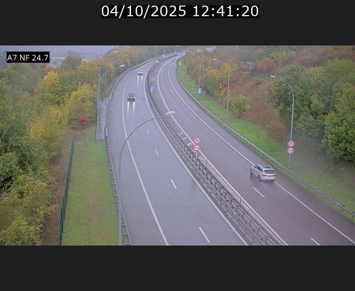 Caméra trafic Luxembourg - A7, Schieren direction Mersch
