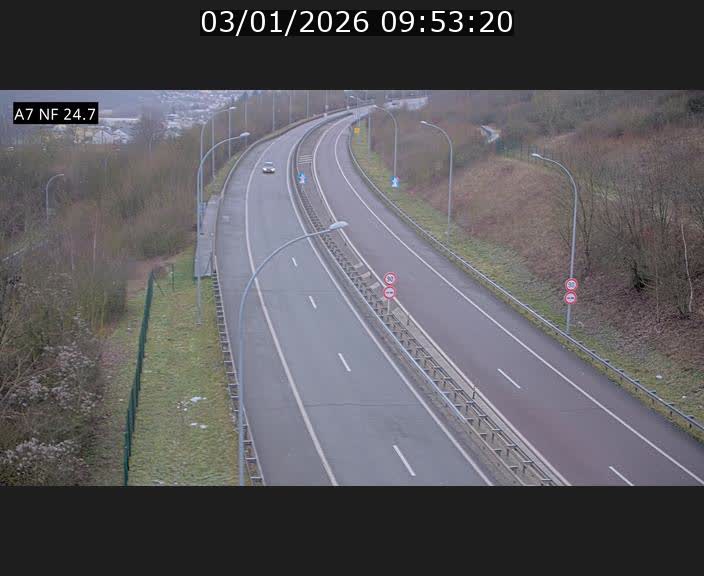Caméra trafic Luxembourg - A7, Schieren direction Mersch