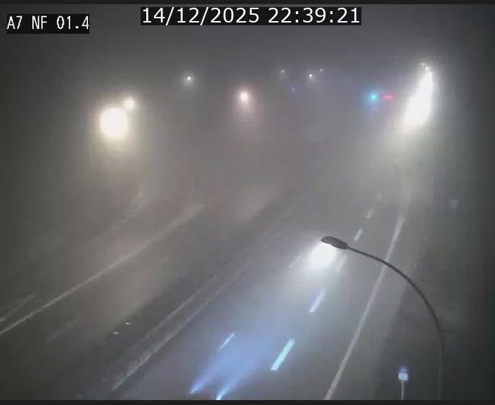 Caméra autoroute Luxembourg A7 - Echangeur Waldhaff - direction Tunnel Stafelter