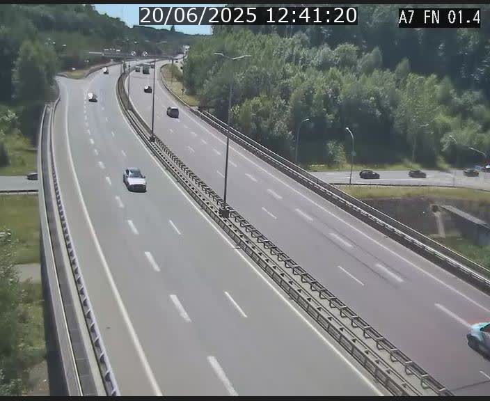Caméra autoroute Luxembourg A7 - Tunnel Stafelter - direction Echangeur Grünewald