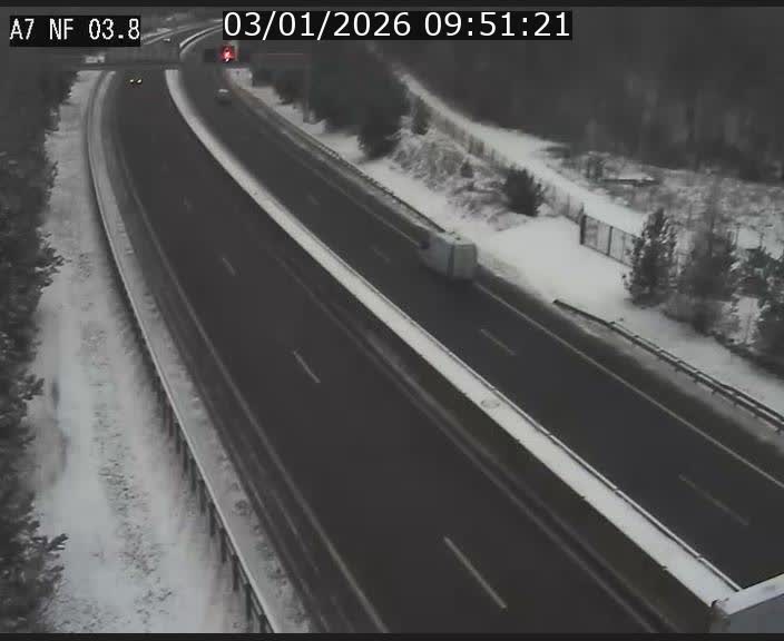 Webcam autoroute A7 au Luxembourg à la sortie du Tunnel Stafelter vers le Nord