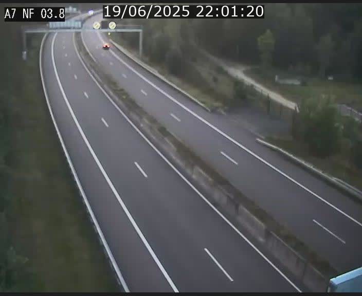 Webcam autoroute A7 au Luxembourg à la sortie du Tunnel Stafelter vers le Nord