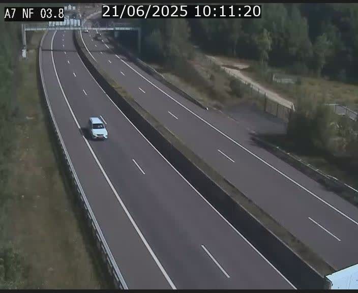 Webcam autoroute A7 au Luxembourg à la sortie du Tunnel Stafelter vers le Nord
