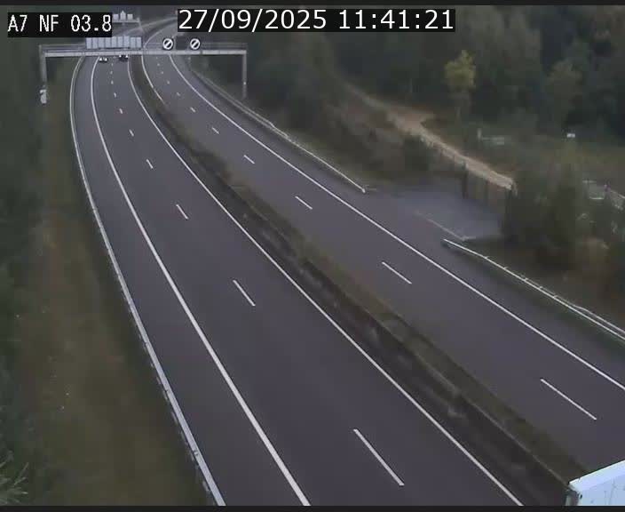 Webcam autoroute A7 au Luxembourg à la sortie du Tunnel Stafelter vers le Nord