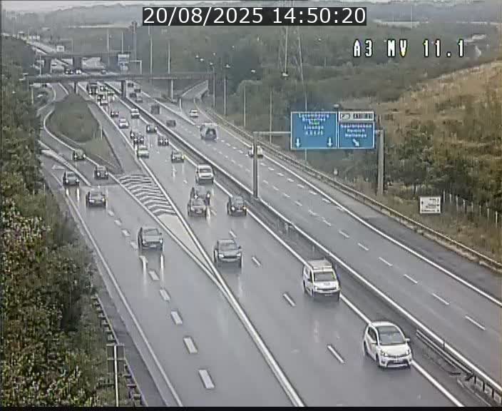 Traffic live webcam Luxembourg Croix de Bettembourg A3 - BK 11.1 - direction Luxembourg-ville