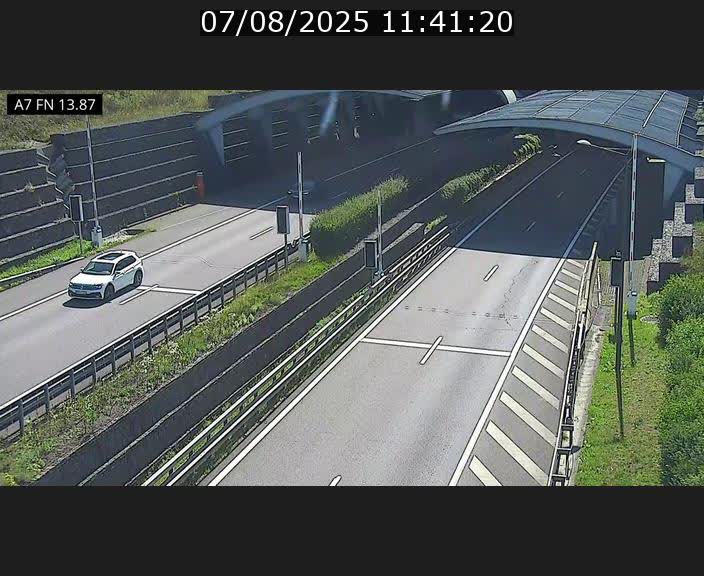 Caméra trafic Luxembourg - A7, Tunnel Gousselerbierg, entrée nord, direction Lorentzweiler