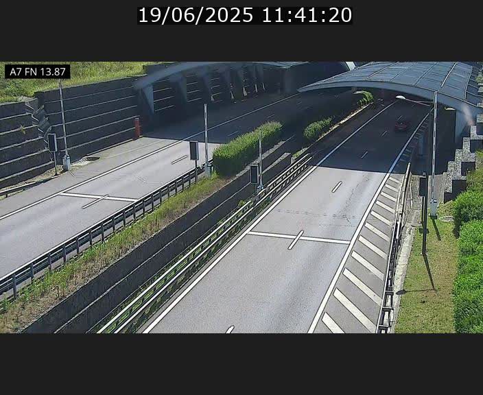 Caméra trafic Luxembourg - A7, Tunnel Gousselerbierg, entrée nord, direction Lorentzweiler