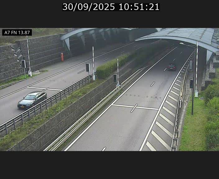Caméra trafic Luxembourg - A7, Tunnel Gousselerbierg, entrée nord, direction Lorentzweiler