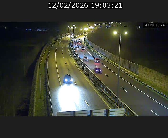 Caméra trafic Luxembourg - A7, Tunnel Mersch, entrée nord, direction Lorentzweiler