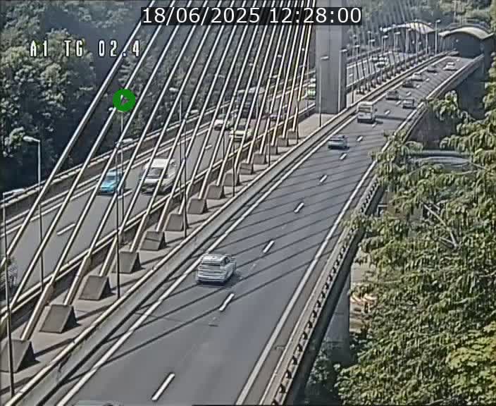 Traffic live webcam Luxembourg Sandweiler - A1 direction Luxembourg-ville - BK 2.4