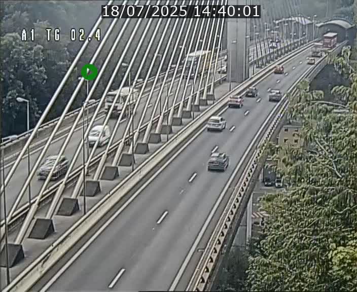 Traffic live webcam Luxembourg Sandweiler - A1 direction Luxembourg-ville - BK 2.4