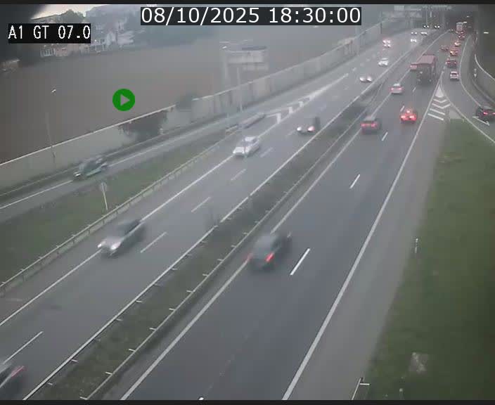 Traffic live webcam Luxembourg Cents - A1 direction Kirchberg - BK 7