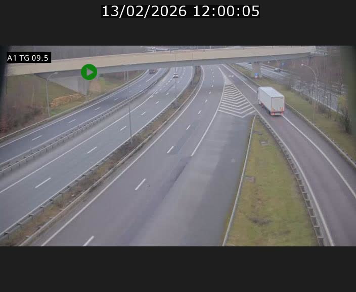 Traffic live webcam Luxembourg Jonction Grünewald - A1 direction Luxembourg-ville - BK 9.5