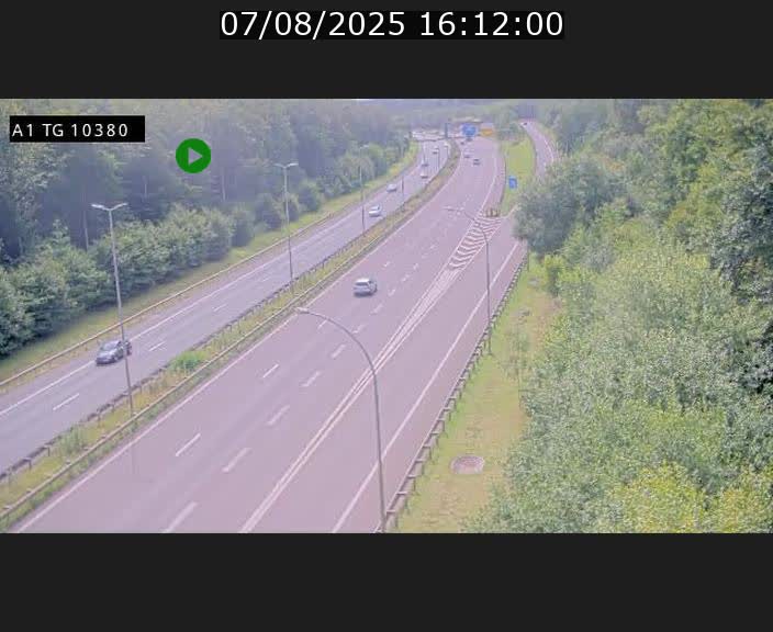 Traffic live webcam Luxembourg Senningerberg - A1 direction Luxembourg Kirchberg - BK 10.3