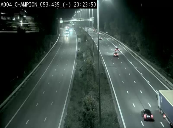 Webcam E411 à Champion, à proximité de Namur. Vue orientée vers Bruxelles