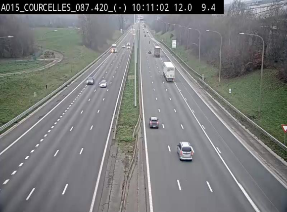 Webcam autoroute Belgique - Viesville - E42 direction Mons - BK 84.35