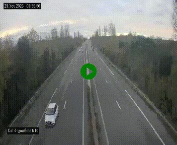 Webcam routière à la fin de la N10, en périphérique ouest d'Angouleme, proche de la jonction avec l'A10