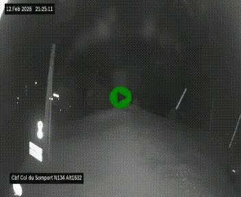 Webcam au col du Somport, côté français, sur la N134, dans les Pyrénées, en direction de l'Espagne, à 1632 mètres d'altitude