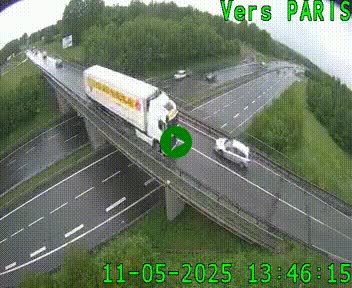 Clone of Caméra routière sur l'autoroute A20 au nord de Limoges, à la jonction avec la N520. Vue orientée vers Paris