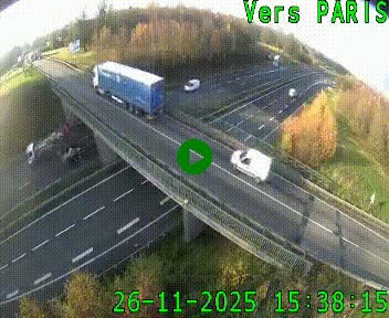 Clone of Caméra routière sur l'autoroute A20 au nord de Limoges, à la jonction avec la N520. Vue orientée vers Paris