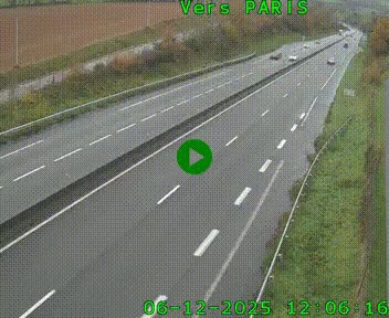 Caméra routière sur l'autoroute A20 à Saint-Hilaire-Bonneval, au sud de Limoges. Vue orientée vers Paris