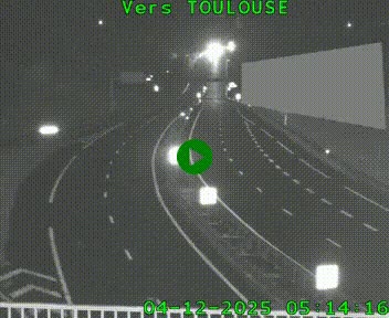 Caméra routière sur l'autoroute A20 à Noailles, en périphérie de Brive-la-Gaillarde. Vue orientée vers Toulouse