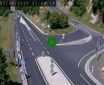 Webcam routière sur la N122 au niveau du Tunnel du Lioran. Vue de l'entrée côté Aurillac.