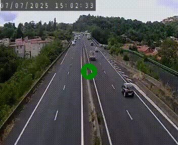 Caméra autoroute A75 à hauteur de Coudes, en direction de Clermont-Ferrand