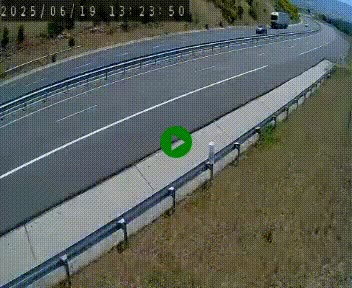 Caméra autoroutière France - A75, Engayresque, entre Millau et Séverac-le-Chateau, en direction de Montpellier