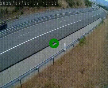 Caméra autoroutière France - A75, Engayresque, entre Millau et Séverac-le-Chateau, en direction de Montpellier