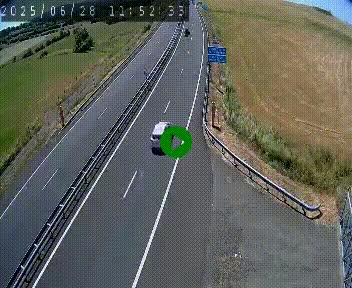 Caméra autoroute A75 à hauteur du col de la Fageole en direction de Clermont-Ferrand