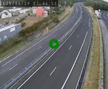 Caméra autoroute A75 à hauteur du col du rocher blanc en direction de Montpellier