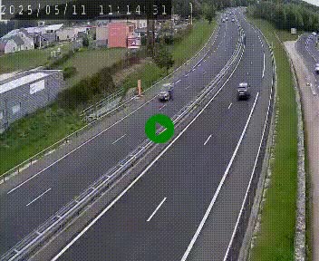 Caméra autoroute A75 à hauteur du col du rocher blanc en direction de Montpellier