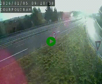 Caméra routière France - N109, Courpouiran - La plaine, en direction de Clermont l'Hérault, à la sortie de Montpellier