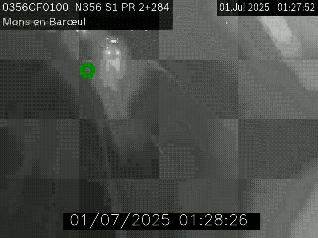 Webcam à l'entrée de Lille en direction du périphérique, à proximité de Mons-en-Baroeul sur la N356