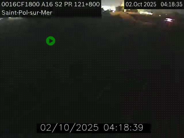 Webcam autoroute A16 à proximité de Dunkerque, à hauteur de la sortie Saint-Pol-sur-Mer. Vue orientée vers Calais