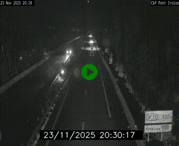 Webcam sur la N165 après le Pont de l'Iroise, à l'entrée de Brest