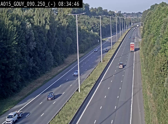Webcam autoroute Belgique - Gouy-lez-piéton - E42 - BK 90.3