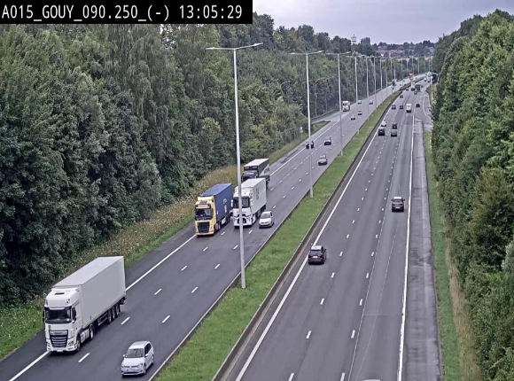 Webcam autoroute Belgique - Gouy-lez-piéton - E42 - BK 90.3