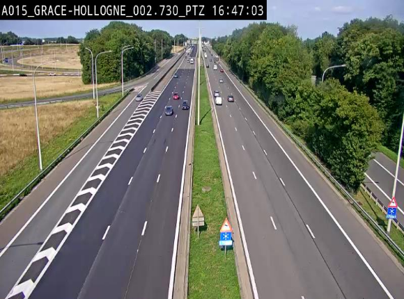 Caméra trafic Belgique - Grâce-Hollogne - E42, jonction avec A604, direction Loncin/Aéroport de Liège -  BK 3.2