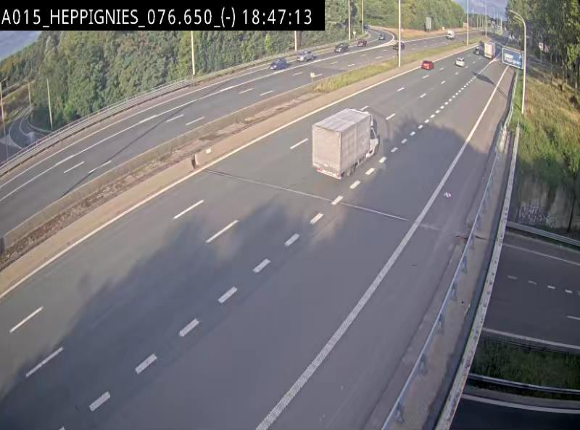 Webcam autoroute Belgique - Heppignies - E42 direction Namur - BK 76.4