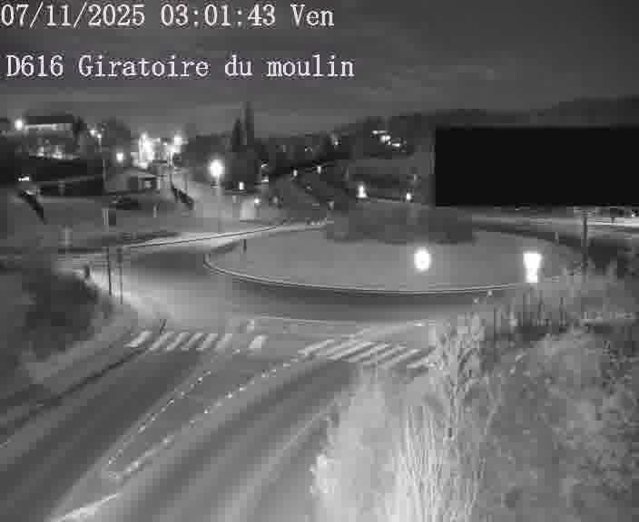 Webcams sur la D616, sur le contournement d'Audun-le-Tiche. Vue orientée vers le rond-point du Moulin, en provenance du Luxembourg
