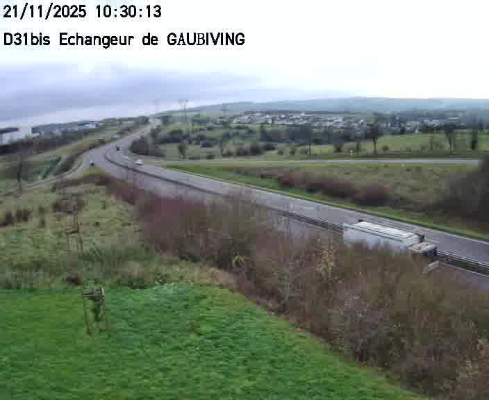 Dispositif d’observation sur D31bis (France) à Gaubiving, en direction de Sarreguemines, offrant une visualisation fiable des conditions de circulation.