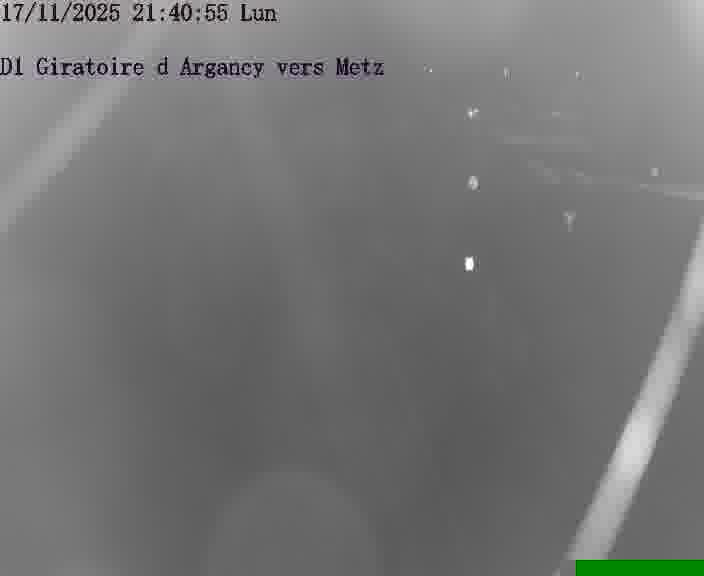 Webcam installée le long de D1 (France) à Argancy, pointée vers Metz, utile pour suivre précisément les conditions de trafic.