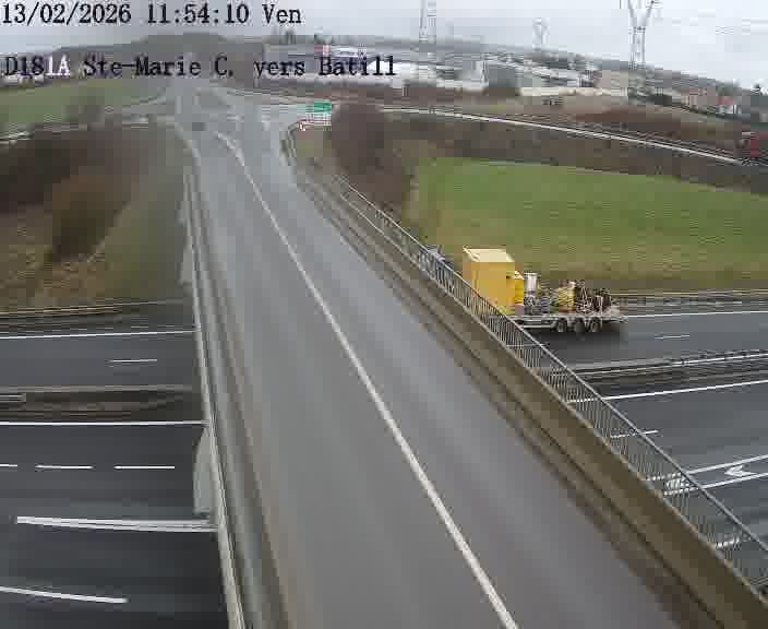 Dispositif d’observation sur D181a (France) à Sainte Marie aux Chênes, en direction de Batilly, offrant une visualisation fiable des conditions de circulation.